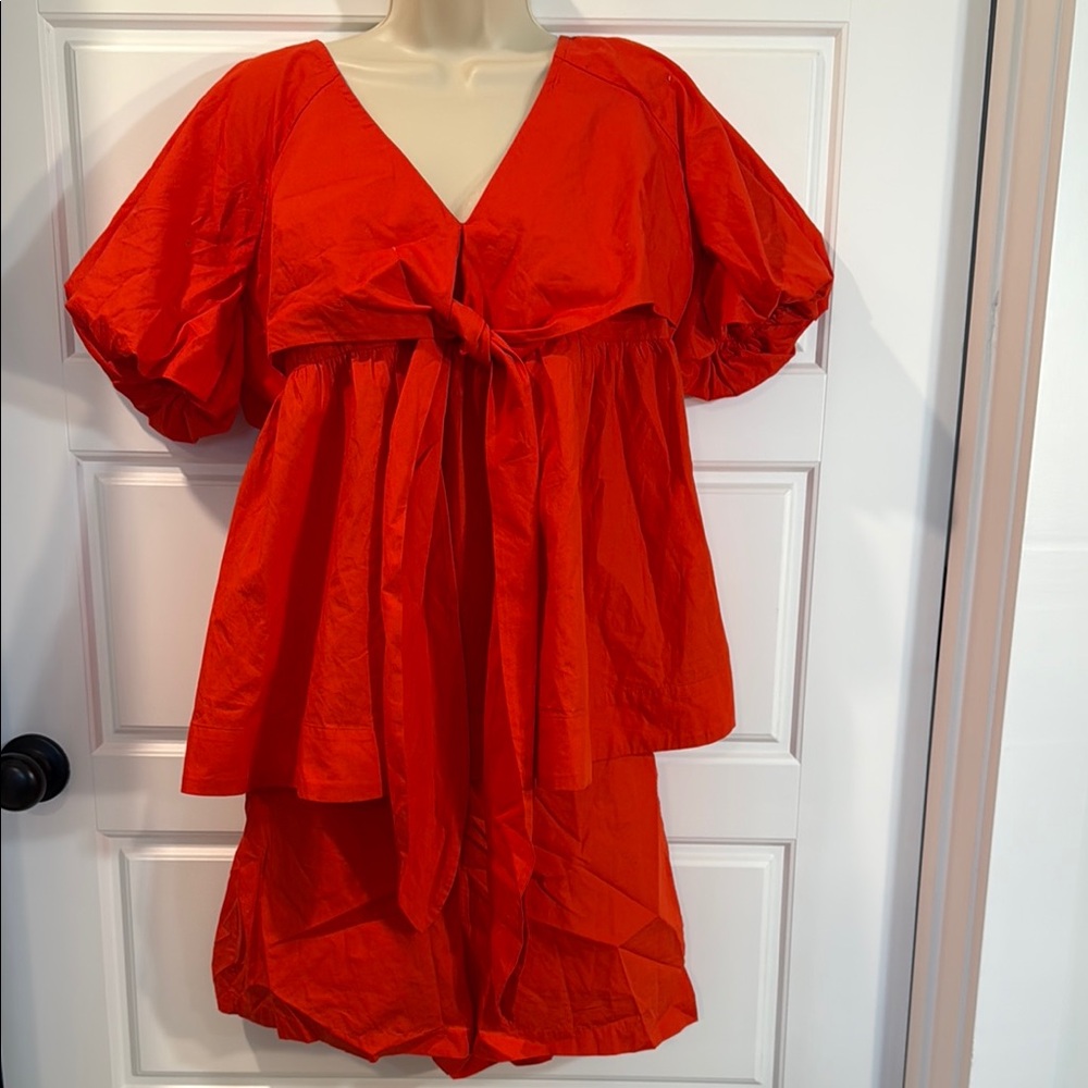 FREE PEOPLE MINI DRESS TUNIC and shorts IN SUNBURST medium